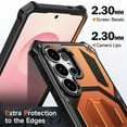 thumbnail image 5 of For Samsung Galaxy S25 Ultra 5G Case [Compatible With MagSafe], Hidden Metal Kickstand, Military-Grade Heavy Duty Case with Bumper Frame, 360° Full Body Shockproof Protection Cover,Orange, 5 of 7