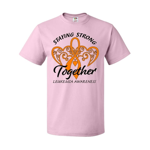 Inktastic Leukemia Awareness Staying Strong Together and Orange Ribbon T-Shirt