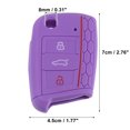 thumbnail image 4 of Unique Bargains Car Key Silicone Case for VW Golf 7 Mk7 Polo Jetta 3 Button Honeycomb Pattern Car Key Cover Pink, 4 of 6