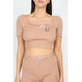 thumbnail image 4 of Scoop Neck Crop Top And Ribbed Shorts S, 4 of 10