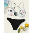 thumbnail image 3 of High Waisted Bandeau Bikini 1 Piece Swimsuits for Women Shorts Set Women Strapless Two Women Swimsuit Size 16 Piece Swimsuits Ribbed Longline Full Coverage Bathing Suits Swimwear, 3 of 7