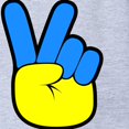 thumbnail image 2 of CafePress - Ukrainian Flag Peace Sign U - Cute Infant Baby Football Bodysuit, 2 of 3
