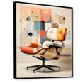 thumbnail image 2 of Designart "Colorful Mid Century Eames gracefulness II" Abstract Floater Framed Canvas Wall Art, 2 of 7