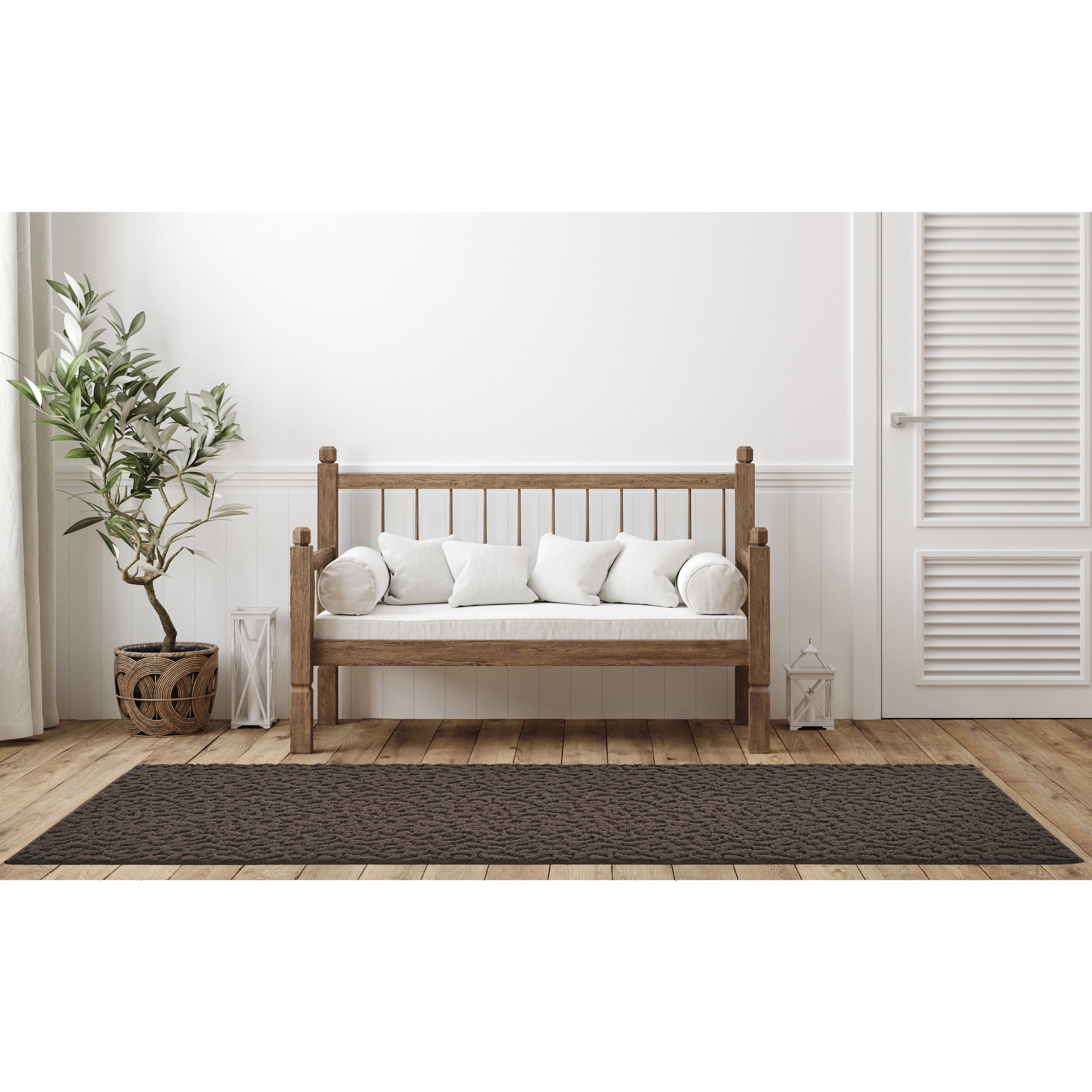 Garland Rug Ivy Mocha Indoor Runner Rug, 2' x 12'