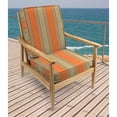 thumbnail image 2 of Jordan Manufacturing Sunbrella 45" x 22" Passage Poppy Multicolor Stripe Rectangular Outdoor Deep Seat Chair Cushion Set with Ties and Welt, 2 of 13