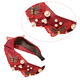 thumbnail image 3 of Diadema de perlas anudadas, accesorios para el cabello con forma de mariposa, diademas para niñas, diadema con nudo superior linda a la moda sin deslizamiento, 3 of 5