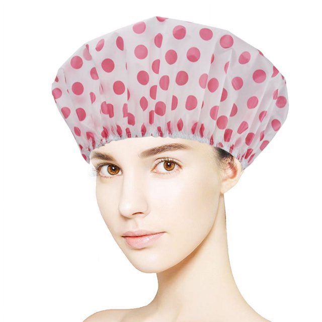 Shower Caps, Extra Large Reusable Elastic 100% Waterproof Bathing Hair Cap