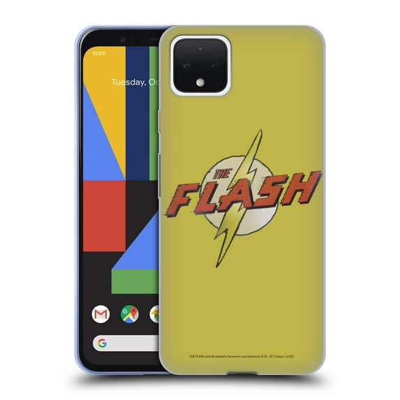 Head Case Designs Officially Licensed The Flash DC Comics Fast Fashion Logo Soft Gel Case Compatible with Google Google Pixel 4