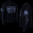 thumbnail image 4 of Milwaukee Leather LKM17008 Men's Premium Black Reflective Skulls Cruiser Style Motorcycle Jacket w/ CE Armor Small, 4 of 9