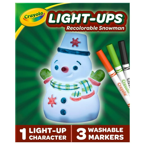 Muñeco de nieve con forma de muñeco de nieve, Crayola, con 3 rotuladores lavables