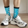 thumbnail image 6 of Vsdgher Hippo In Water Head Crew Socks for Men & Women, Breathable Casual Athletic Ankle Socks, 6 of 6