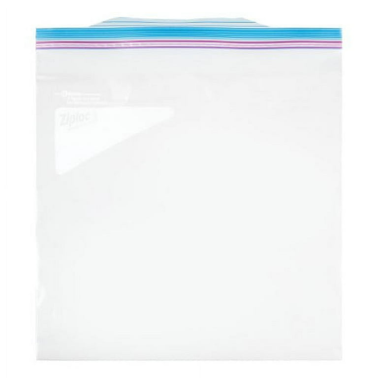 Bag Tek 2 Gallon Freezer Zip Bags, 1000 Disposable Zipper Pouch Bags - Double Zipper, Greaseproof, Clear Plastic Freezer Bags, with Write-On-Label, Fo
