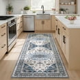 thumbnail image 2 of 2'x6' Runner Rug for Hallway, Washable Moroccan Neutral Geometric Low Pile Non-Slip Rug for Kitchen Bedside Laundry, 2 of 10