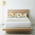 thumbnail image 6 of Yayeee Pillowcase Standard Size Set of 2 Satin Wrinkle Resistant Pillow Case, Sunflowers and Leaves Pattern, 6 of 8