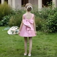 thumbnail image 6 of Girls Formal Dress Bowknot Faux-Pearls Trim Wedding Party Birthday Dresses Sleeveless Princess Prom Ball Gown (9 Years, Pink), 6 of 7