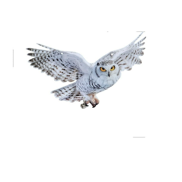 Repelente de pájaros acrílico realista con forma de búho | Repelente de animales de jardín duradero y resistente a la intemperie | Adorno de imitación para patio, jardín, protección de plantas y