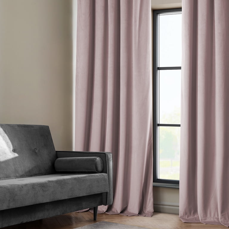 HPD Half Price Drapes Plush Velvet Curtains 96" Long – Room Darkening Winter Plum Curtain Panel, 50" Wide