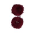 thumbnail image 1 of Advancent Bolas de piel de zorro pompones DIY sombreros de invierno bufanda Skullies de punto DIY manualidades hechas a mano fiesta Navidad ropa de felpa Artesanía vino rojo Advancent HA059883-08, 1 of 6