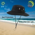 thumbnail image 3 of JSEMOY  2Pcs Sun Hats for Women Men ,Bucket Hat Wide Brim Boonie ,Hat Foldable UV Protection for Fishing Hiking Camping（Black+Khaki）, 3 of 9