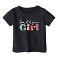 thumbnail image 4 of Tanghaowl T Shirts for Girls Children's Casual Letter Pattern Print Multicolor Round Neck Short Sleeves Girls Long Sleeve Stripe Shirt, 4 of 4