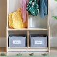 thumbnail image 3 of Guidecraft EdQ 2-Section Wooden Storage Locker with Bench Seat for Classroom, Kids White Cubby Organizer with Shelves and Hooks for Coats, 3 of 4