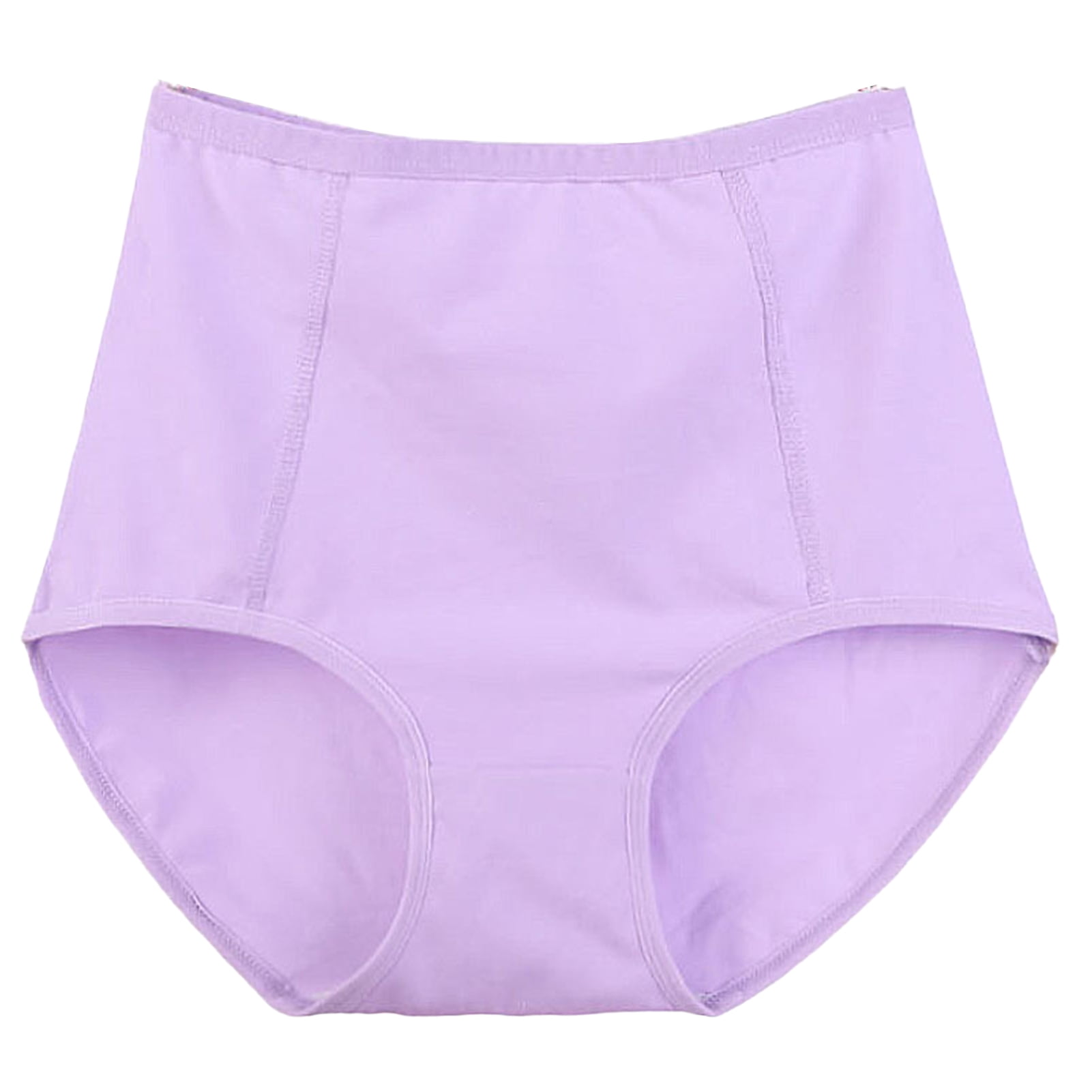 PERZOE Underpants Women Underpants Solid Color Elastic High Waist Sweat  Absorption Moisture Wicking Anti-septic Menstrual Period Plus Size Cotton Women  Briefs for Daily Wear 