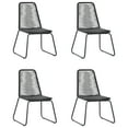 thumbnail image 2 of vidaXL 5 Piece Garden Dining Set PVC Rattan Black and Brown, 2 of 4