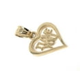thumbnail image 4 of 14K Yellow Gold I Love You Heart Charm Pendant with 0.6mm Box Chain Necklace - 24", 4 of 6
