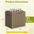 thumbnail image 7 of Homall 2PCS 31 Gallon Outdoor Deck Box In Resin with Seat, 7 of 7