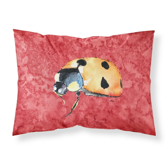 Carolines Treasures 8869PILLOWCASE Lady Bug on Red Fabric Standard Pillowcase Standard multicolor