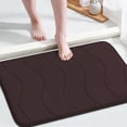 thumbnail image 1 of Alfombrilla de baño viscoelástica Flamingo P, color marrón chocolate, 60 x 43 cm, 1 of 7