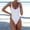 White, variant on Women's Retro 80s/90s High Cut Low Back One Piece Swimsuits Bathing Suits modest one piece swimsuit women backless swim suits for women 2025 high waisted Bikini Beachwear -Up Padded Swimwear One Bath