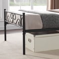 thumbnail image 6 of VECELO 3-piece Bedroom Set, Metal Platform Bed Frame with 2 Glass Top Nightstand, Full Size, 6 of 11