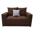 thumbnail image 1 of Love seat EL BAZAR STORE 2 plazas Lino Chocolate Modular Moderno, 1 of 4