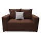 thumbnail image 1 of Love seat EL BAZAR STORE 2 plazas Lino Chocolate Modular Moderno, 1 of 4