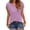 Purple, variant on Stichou Women's Tassel Shirts Short Sleeve Round Neck T-Shirt Top Casual Summer Spring Fashion Tee Pink L