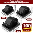thumbnail image 2 of WANGQ 100 Pcs Adhesive Cable Clips Bulk Wire Holder for Cord Organizer Clips Cable Management Outdoor Light Hooks, 2 of 7