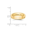 thumbnail image 4 of Real 14kt Yellow Gold 5mm Half-Round Wedding Band Size: 8; for Adults and Teens; for Women and Men, 4 of 4