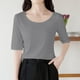 thumbnail image 3 of Mujeres Manga Corta Tops Impresión Casual Cuello Redondo, Blusa de Moda para Todo el Uso de Fiesta de Temporada, 3 of 3