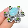 thumbnail image 2 of Natural Green Triplet Opal,Peridot Gemstone 925 Sterling Silver Ring Size 8, 2 of 2