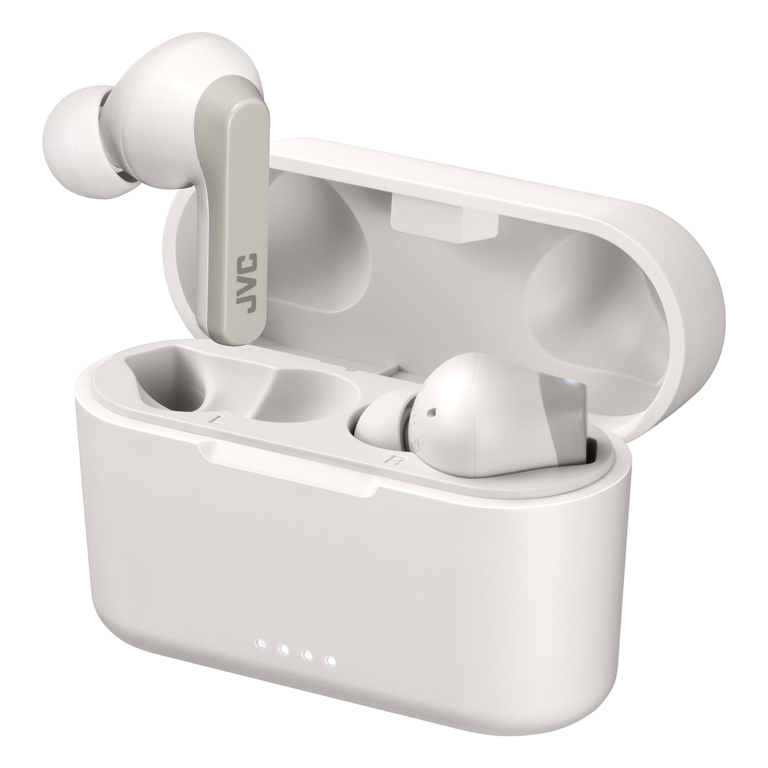 JVC HAA9TW RIPTIDZ Bluetooth Earbuds, True Wireless with Charging Case  (White)