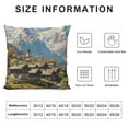 thumbnail image 6 of Acheng Mountain Throw Pillow Covers Rustic Village Tree Cabin Nature Country Snowy Oil Painting Brown Soft Cozy Washable Outdoor Home Decor Square for Chair Bed Sofa,Set of 2 White, 6 of 6