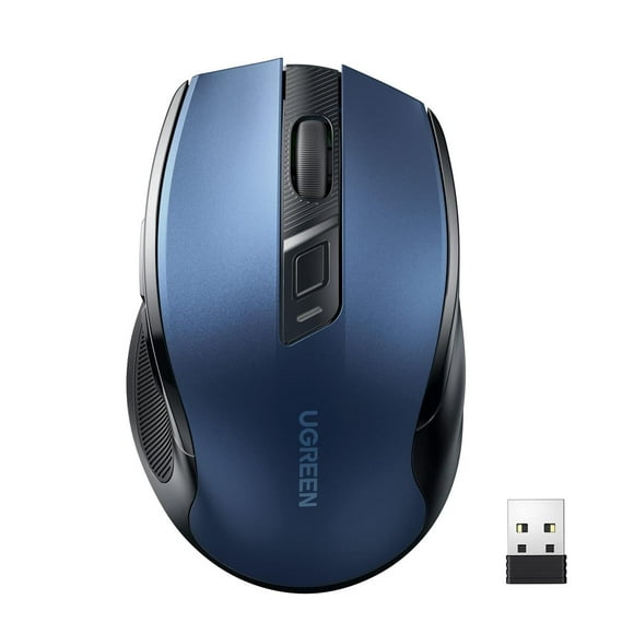 Mouse Inalámbrico UGREEN Negro Ergonómico 4000 dpi 6 Botones