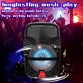 thumbnail image 6 of Dazone 8" 4400Watt Portable FM Bluetooth Speaker Sound System Party Tailgate Mic Remote, 6 of 7