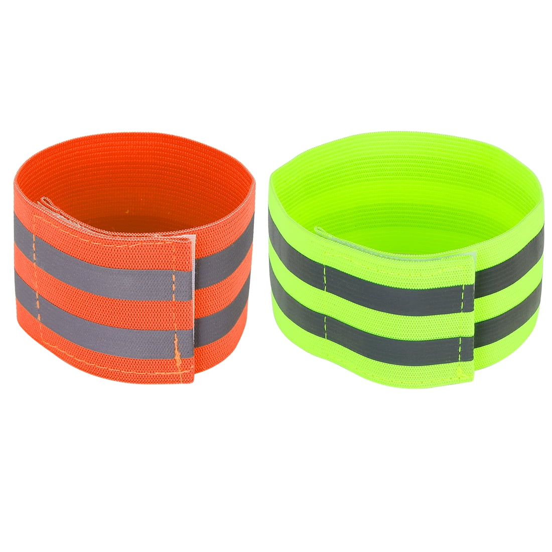 Unique Bargains 8Pcs High Visibility Night Cycling Reflector Straps Reflective Bands