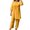 Yellow, variant on Christmas on SALE HONHUZH Womens 2 Piece Outfits Pluas Size Pullover Solid Temperament Commuting Ethnic Style Clothing Two Piece Set