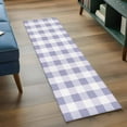 thumbnail image 4 of Purple Plaid 2'x6' Runner Rug, Spring Summer Farmhouse Buffalo Checkered Washable Non-Slip Area Rugs for Hallway Kitchen Floor Bedroom Entryway, Laundry Carpet Decoration Indoor Mat, 4 of 9