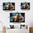 thumbnail image 4 of Designart Large Train framed wall Art, Train Dynamic composition , train framed wall art decor, Multi-Color Modern White Framed Wall Art, 32x16 inches White Color Frame, 4 of 5