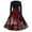 Deep Red, variant on WTOBBY Women's Fashionable Retro Halloween Swing Dress with Round Neck, Slim Fit Design, Long Sleeves, Printed Pattern, and Flared Hem for Casual Parties ,Black L