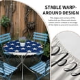 thumbnail image 2 of 4th of July Round Tablecloth for 36-44 Inch Tables,Fitted Table Cover with Elastic Edge,Independence Day American Flag Red Striped Blue Star Waterproof Outdoor Table Cloth Protector for Patio Dinner, 2 of 9